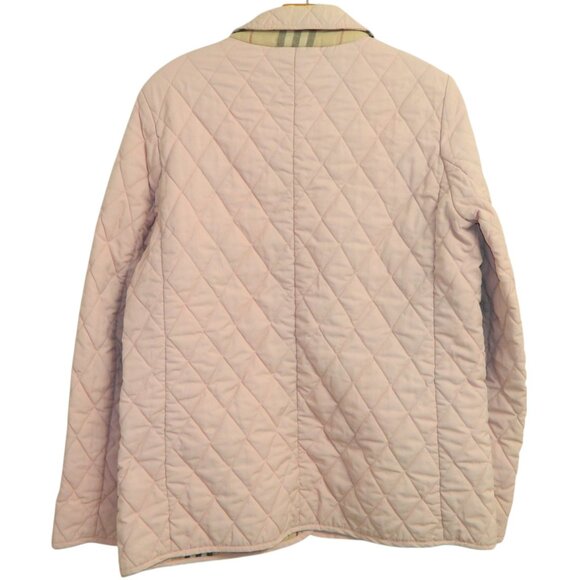 Burberry Authentic Pink Quilted Snap Closing Buttons Lining Jacket - Size Large - Picture 6 of 16